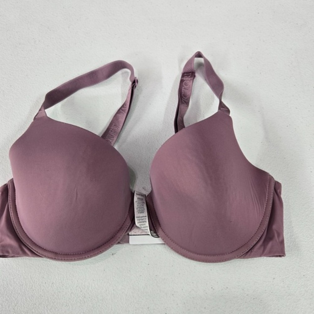 Victoria Secret Women Bra‎ 32D Purple T Shirt Lightly Lined Demi Convertible